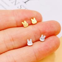 Fashion Rabbit Star Stainless Steel Plating Ear Studs 1 Piece main image 6