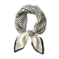 Women's Simple Style Stripe Satin Silk Scarves main image 4