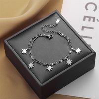 Fashion Flower Titanium Steel Bracelets Plating Inlay Artificial Gemstones Stainless Steel Bracelets sku image 36