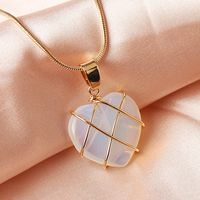 Fashion Heart Shape Crystal Women's Pendant Necklace 1 Piece sku image 2