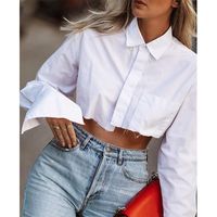 Women's Blouse Long Sleeve Blouses Fashion Solid Color main image 4