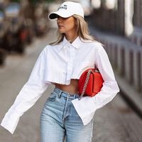 Women's Blouse Long Sleeve Blouses Fashion Solid Color main image 2