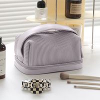 Women's Small All Seasons Pu Leather Solid Color Fashion Square Zipper Cosmetic Bag sku image 3
