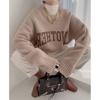 Women's Sweater Long Sleeve Sweaters & Cardigans Fashion Letter main image 5