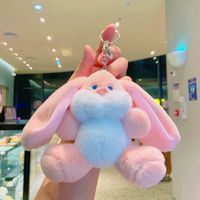 Cute Rabbit Plush Women's Bag Pendant Keychain sku image 1