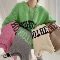 Women's Sweater Long Sleeve Sweaters & Cardigans Fashion Letter main image 9