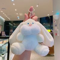 Cute Rabbit Plush Women's Bag Pendant Keychain sku image 3