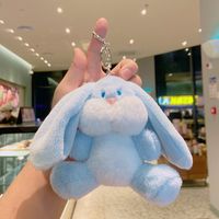 Cute Rabbit Plush Women's Bag Pendant Keychain sku image 2