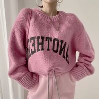 Women's Sweater Long Sleeve Sweaters & Cardigans Fashion Letter main image 8