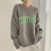 Women's Sweater Long Sleeve Sweaters & Cardigans Fashion Letter main image 7