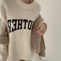 Women's Sweater Long Sleeve Sweaters & Cardigans Fashion Letter main image 3