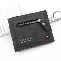 Men's Letter Pu Leather Open Wallets sku image 1