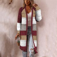 Women's Casual Plaid Patchwork Placket Sweater main image 2