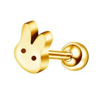 Fashion Rabbit Star Heart Shape Stainless Steel Plating Ear Studs 1 Piece sku image 10