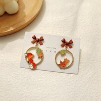 Cartoon Style Bow Knot Alloy Stoving Varnish Women's Drop Earrings 1 Pair main image 1