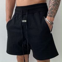 Men's Daily Hip-hop Solid Color Knee Length Baggy Shorts main image 2