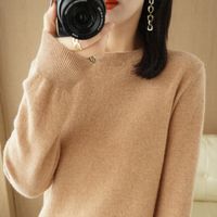 Women's Knitwear Long Sleeve Sweaters & Cardigans Fashion Solid Color main image 1