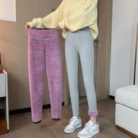 Women's Holiday Basic Solid Color Full Length Embroidery Leggings main image 4