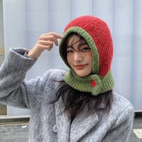 Women's Fashion Color Block Eaveless Wool Cap main image 1