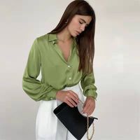 Women's Blouse Long Sleeve Blouses Button Elegant Fashion Solid Color main image 4