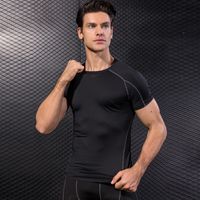 Sport Einfarbig Polyester Polyester-spandex Rundhals Aktive Tops T-shirt main image 3