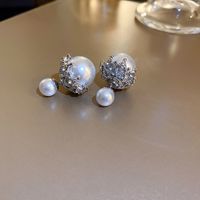 Elegant Einfacher Stil Herzform Bogenknoten Legierung Inlay Künstliche Perlen Strasssteine Frau Ohrringe sku image 5