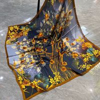 Women's Elegant Basic Lady Animal Camry Brocade Printing Silk Scarves sku image 20