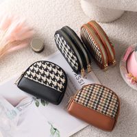 Women's Houndstooth Pu Leather Zipper Coin Purses main image 4