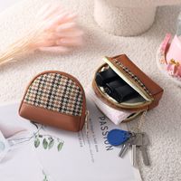 Women's Houndstooth Pu Leather Zipper Coin Purses main image 2