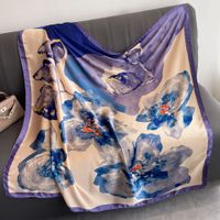 Women's Elegant Basic Lady Animal Camry Brocade Printing Silk Scarves sku image 24