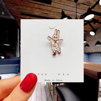 Cartoon Style Rabbit Cat Lightning Alloy Enamel Unisex Brooches sku image 8