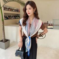 Women's Elegant Basic Lady Animal Camry Brocade Printing Silk Scarves main image 2