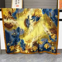 Women's Elegant Basic Lady Animal Camry Brocade Printing Silk Scarves sku image 21