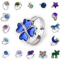 Exaggerated Animal Star Smiley Face Metal Animal Plating Mixed Materials Women's Open Ring main image 3