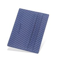 Men's Solid Color Pu Leather Open Card Holders sku image 1