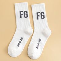 Unisex Simple Style Letter Nylon Cotton Printing Crew Socks A Pair sku image 17