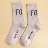 Unisex Simple Style Letter Nylon Cotton Printing Crew Socks A Pair sku image 19