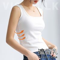 Mujeres Chaleco Camisetas Sin Mangas Escotado Por Detrás Casual Color Sólido main image 2