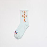 Unisex Simple Style Letter Nylon Cotton Printing Crew Socks A Pair sku image 28