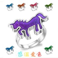 Exaggerated Animal Star Smiley Face Metal Animal Plating Mixed Materials Women's Open Ring sku image 2