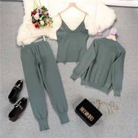 Women's Streetwear Solid Color Cotton Blend Patchwork Pants Sets main image 2