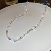 Glam Retro Heart Shape Bow Knot Imitation Pearl Beaded Plating Inlay Rhinestones Women's Layered Necklaces sku image 27