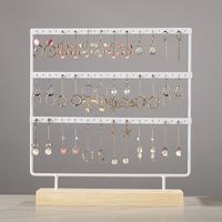 Simple Style Solid Color Solid Wood Iron Jewelry Display Jewelry Rack main image 4