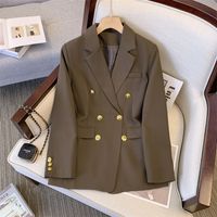 Women's Coat Long Sleeve Blazers Business Classic Style Solid Color main image 2