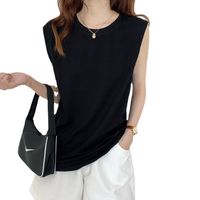Women's T-shirt Sleeveless T-shirts Patchwork Casual Classic Style Solid Color main image 2