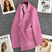 Women's Blazer Long Sleeve Blazers Pocket Business Simple Style Solid Color main image 1