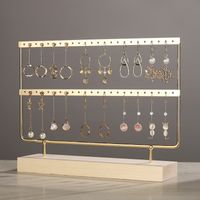 Simple Style Solid Color Solid Wood Iron Jewelry Display Jewelry Rack sku image 12