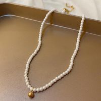 Glam Retro Heart Shape Bow Knot Imitation Pearl Beaded Plating Inlay Rhinestones Women's Layered Necklaces sku image 26