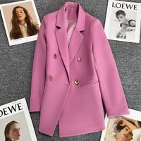 Women's Blazer Long Sleeve Blazers Pocket Business Simple Style Solid Color main image 2