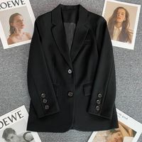 Women's Long Sleeve Blazers Pocket Casual Classic Style Solid Color main image 5